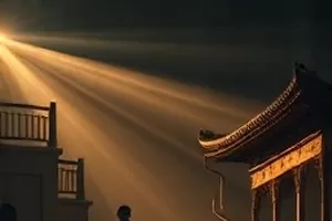 悬疑剧静水之下封面，平静湖面下隐约的沉船轮廓